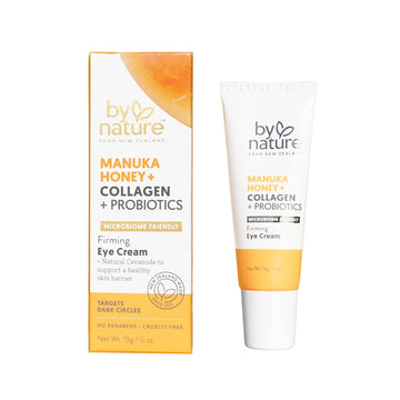 By Nature Eye Cream - Manuka Honey, Collagen, and Probiotics - Hydrating Under Eye Cream for Dark Circles - Skincare from New Zealand - .5