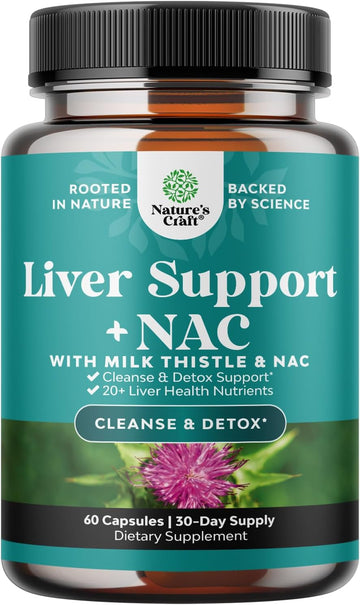 Liver Support Supplement with NAC - Herbal Liver Supplement with N Ace