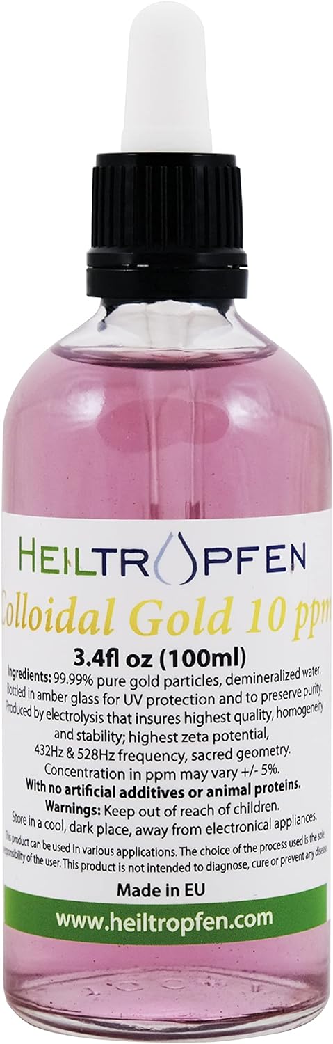 Colloidal Gold | 10 ppm | 3.4 Fl Oz - 100 ml | Heiltropfen?

230 Grams