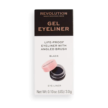 Revolution Gel Eye Liner Pot, Includes Eyeliner Brush, Intense Color & Smudge-Proof, Long-Lasting, Vegan & Cruelty-Free, 0.10/3g