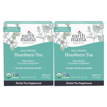 Earth Mama Organic Heartburn Tea | Pregnancy-Safe Soothing H