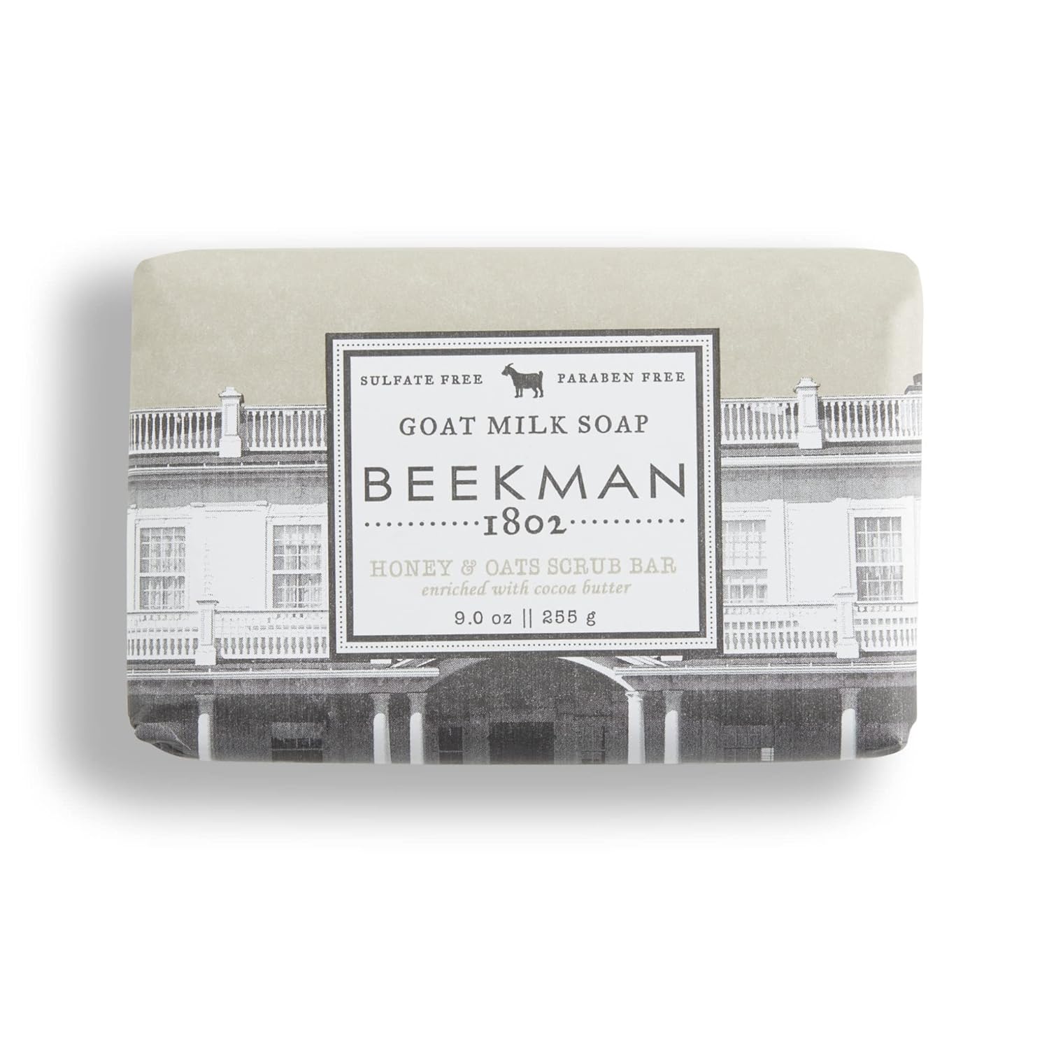 Beekman 1802 Goat Milk Soap Bar, Honey & Oats - 9  - Nourishes, Moisturizes & Hydrates the Body - Good for Sensitive Skin - Cruelty Free