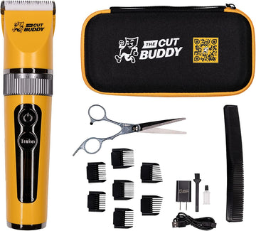 The Cut Buddy | Beginners Clipper | Easy-to-Use Cordless Hair and Beard Clipper | Titanium Plated | Will Not Get Hot, Stays Quiet, & Blades Remain Sharp | Yellow