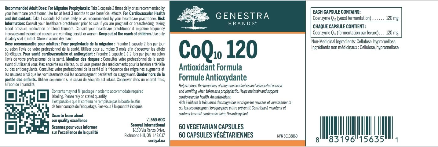 Genestra Brands COQ10 120, 60 caps

