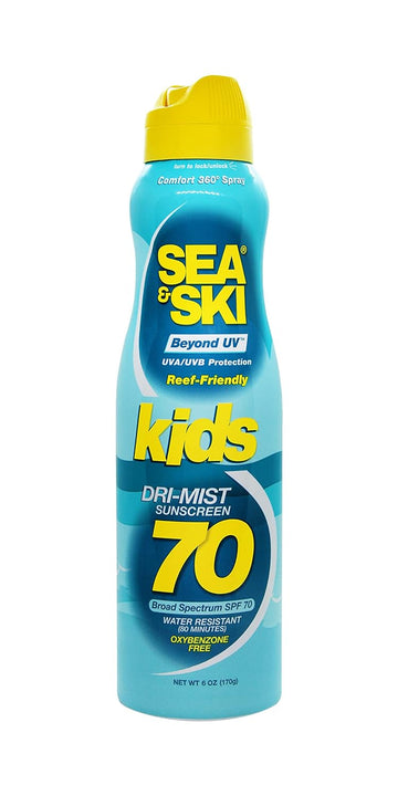 SEA & SKI Kids Beyond UV­™ Broad Spectrum UVA/UVB SPF 70 360° Continuous Spray Sunscreen, 6  (1)