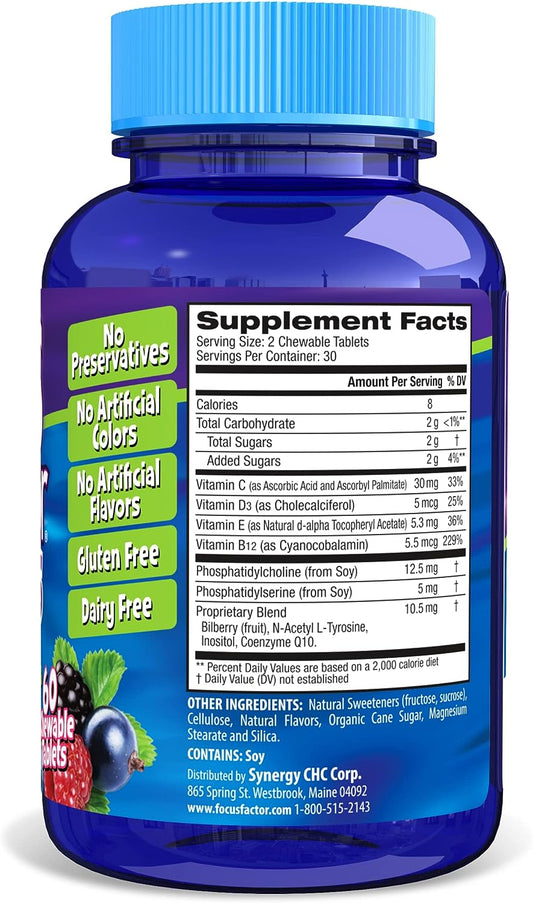 Focus Factor Kids Complete Daily Chewable Vitamins: Multivitamin & Neu
