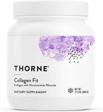 Thorne Collagen Fit - Unavored Collagen Peptides Powder with Nicotinamide Riboside -15g of Collagen Peptides and 14g Protein per serving - NSF Certified for Sport - 17. - 30 servings