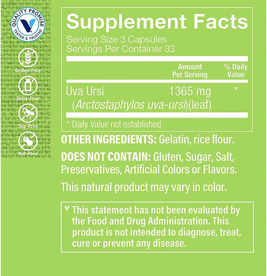 The Vitamin Shoppe Uva Ursi 1,365Mg, Supports Fluid Balance, Supports
