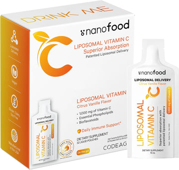 Codeage Liposomal Vitamin C Liquid 1000mg Vitamin C, 4000mg Essential