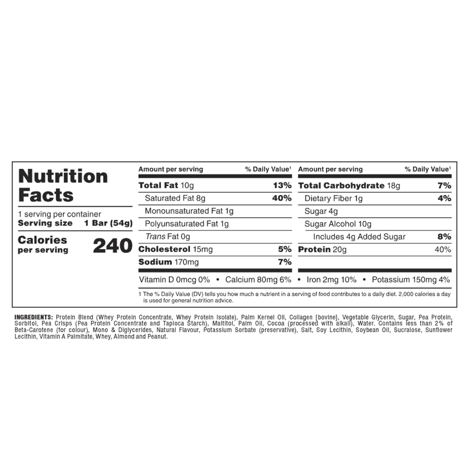 ALLMAX HEXAPRO PROTEIN BAR, Chocolate Chip Cookie Dough - Pack of 12 -