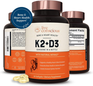 Davinci Labs Adk - Helps Support Bone, Heart & Immune Health* - Dietary Supplement With Vitamins A, D3 & K2 (As Mk-7) - Vegetarian, Gluten Free & Soy Free - 60 Capsules