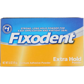 Fixodent Denture Adhesive Powder Extra Hold - 1.6 , Pack of 5