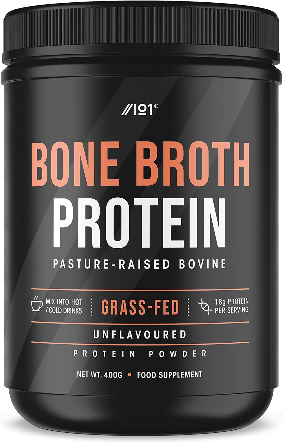 Bone Broth Beef Protein Powder - 400g - Unflavoured - 100% Grass-Fed &200 Grams