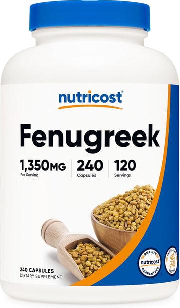 Nutricost Fenugreek Seed 1350mg, 240 Capsules - Gluten Free, Non-GMO,