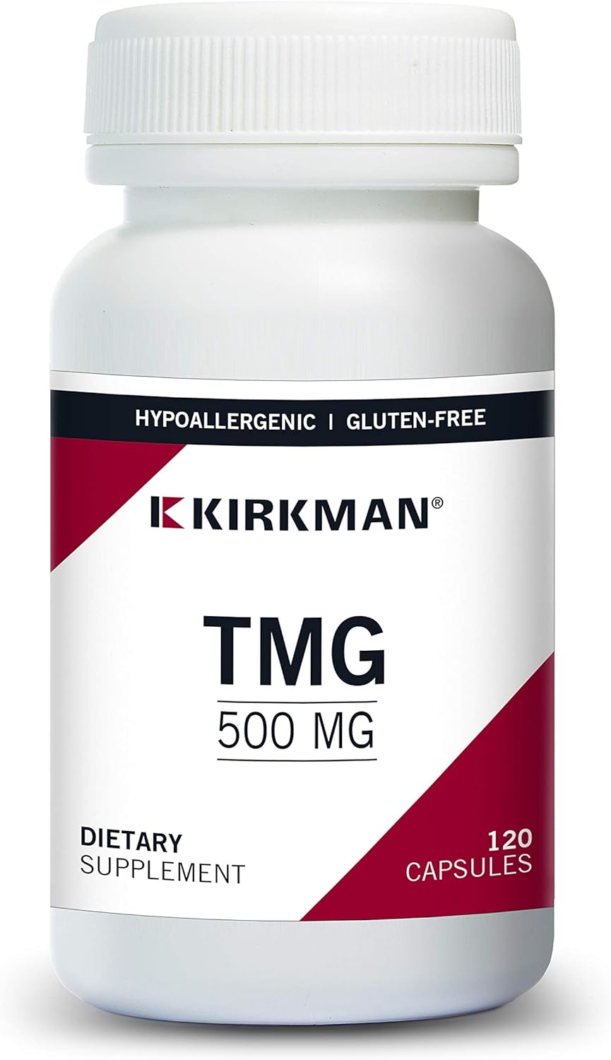 Kirkman TMG 500 mg - Hypoallergenic || 120 Vegetarian Capsules || Trim2.4 Ounces
