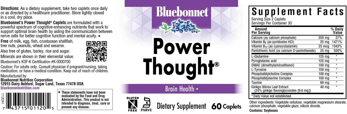 BlueBonnet Power Thought Supplement, 60 Count