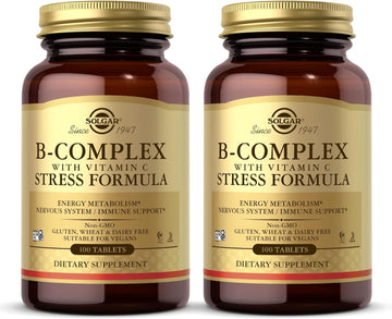 Solgar. B-Complex w/ C Stress Formula 100 Tab (2-Pack)