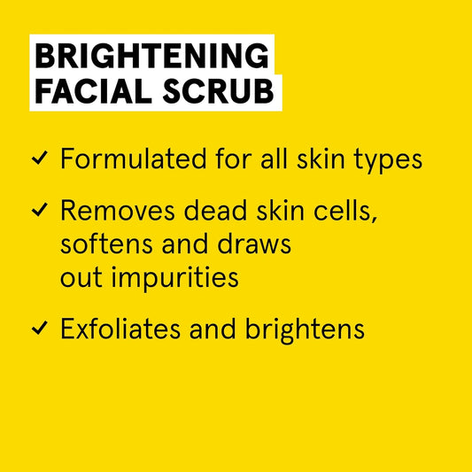 Acure Brightening Facial Scrub - 4   - All Skin Types, Sea Kelp & French Green Clay - Softens, Detoxifies and Cleanses