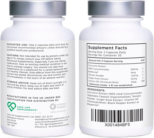 Curcumin 95 Advanced by LLS | High Strength Curcumin (the Active Compo0.5 Grams