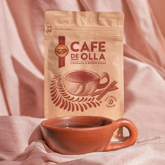 Café De Olla Ground Coffee, (Pack of 2), Cinnamon and Brown Sugar Spiced Mexican Dark Roast Coffee by La Monarca Bakery