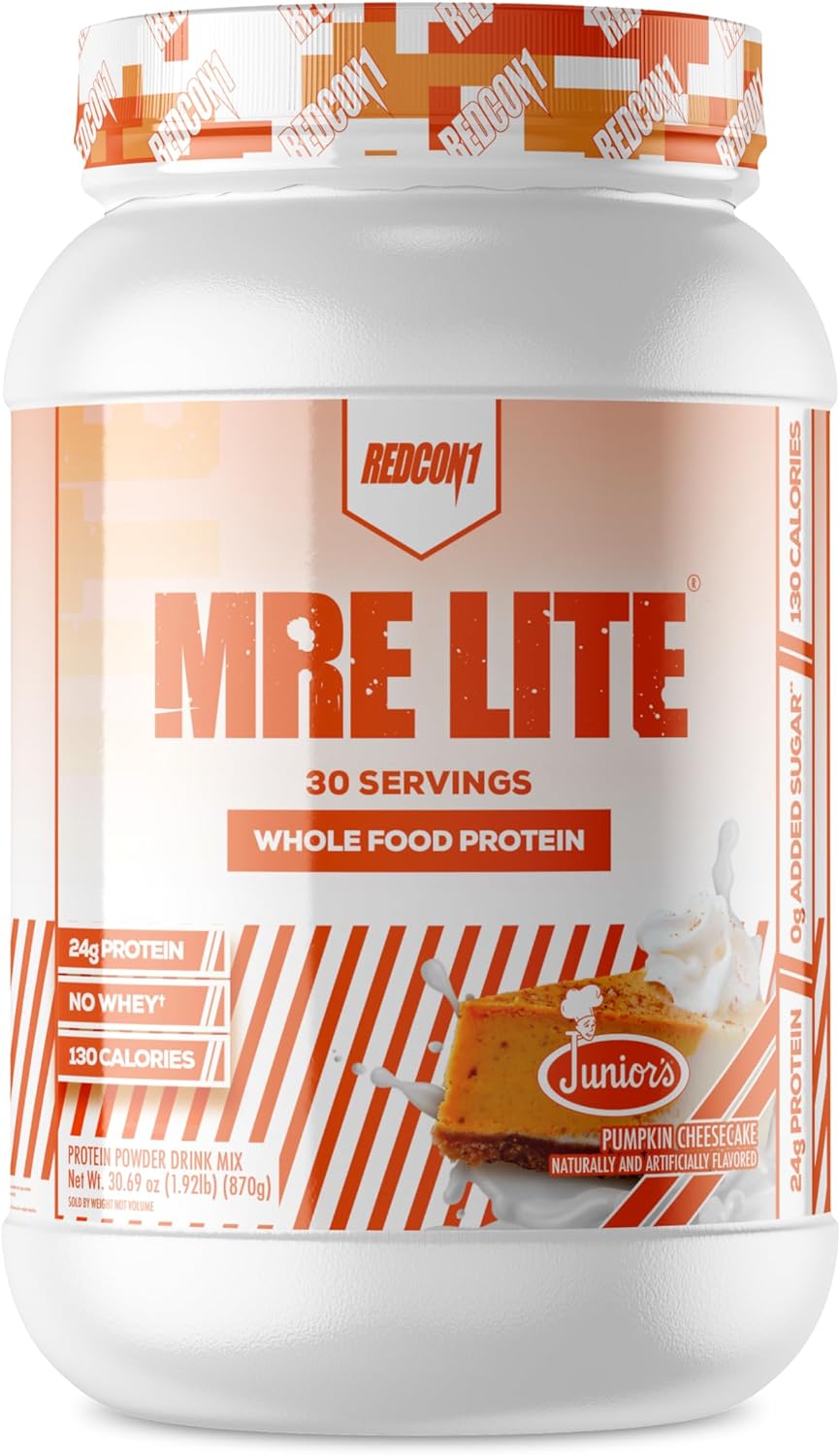 REDCON1 MRE Lite Whole Food Protein Powder, Juniors, Pumpkin Cheesecak