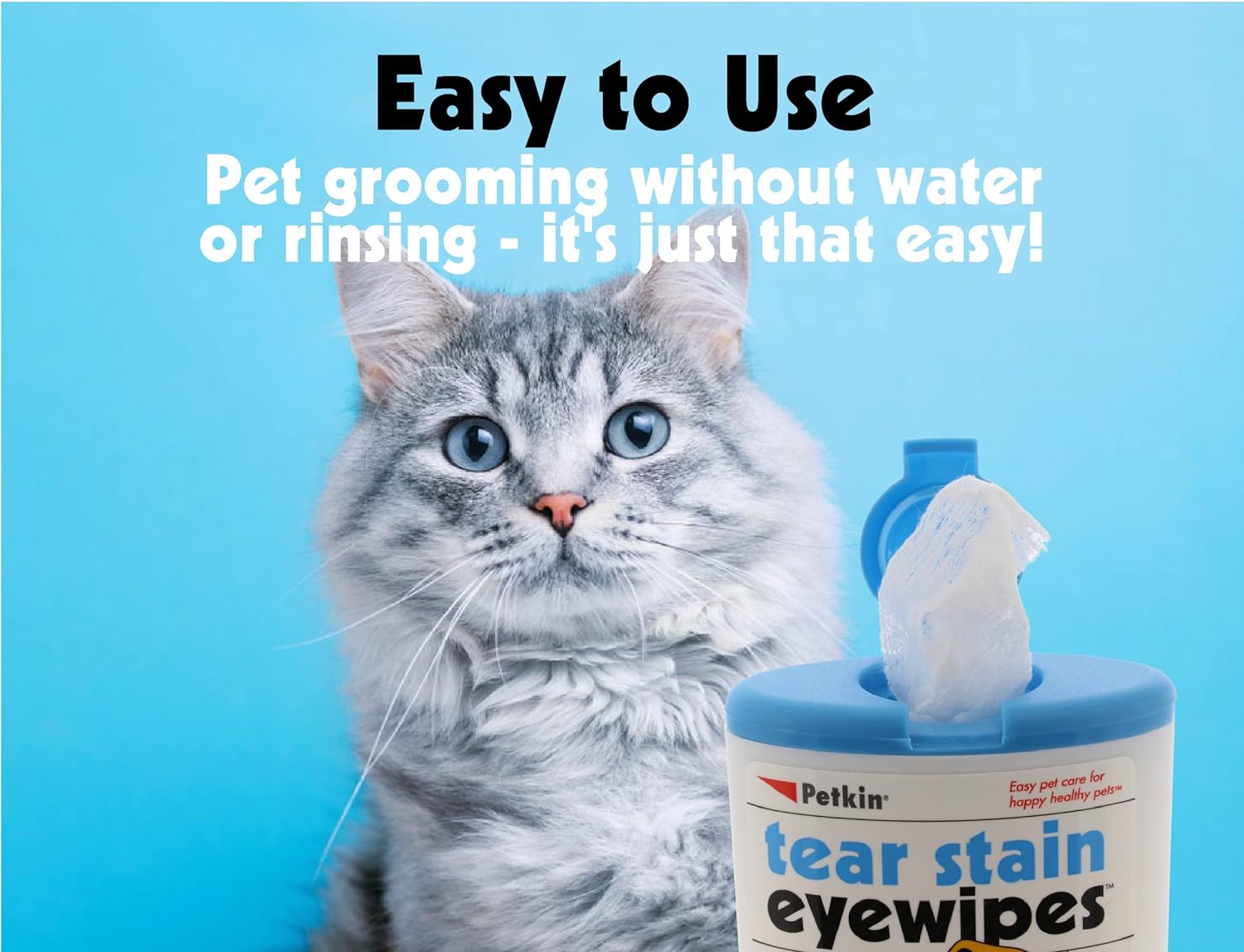 Petkin Pet Eye Wipes, 30 Moist Wipes - Gentle Eye Cleaning W