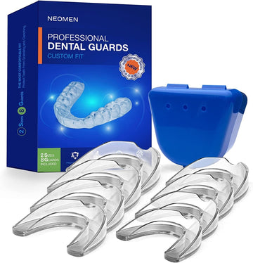 Mouth Guard for Clenching Teeth at Night, Mouth Guard for Grinding Teeth Comes in 2 Sizes with Mouth Guard case