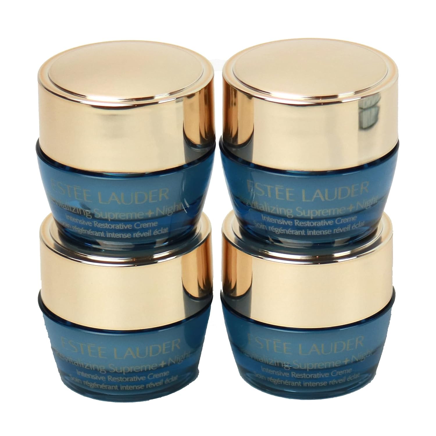 Estee Lauder Pack of 4 x Revitalizing Supreme+ Night Intensive Restorative Creme, 0.24  Each Sample Size Unboxed