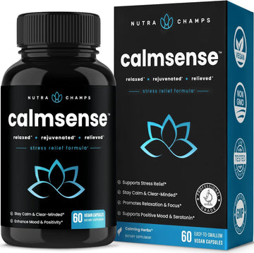 NutraChamps CalmSense Stress Relief Supplement - Calming Herbal Blend