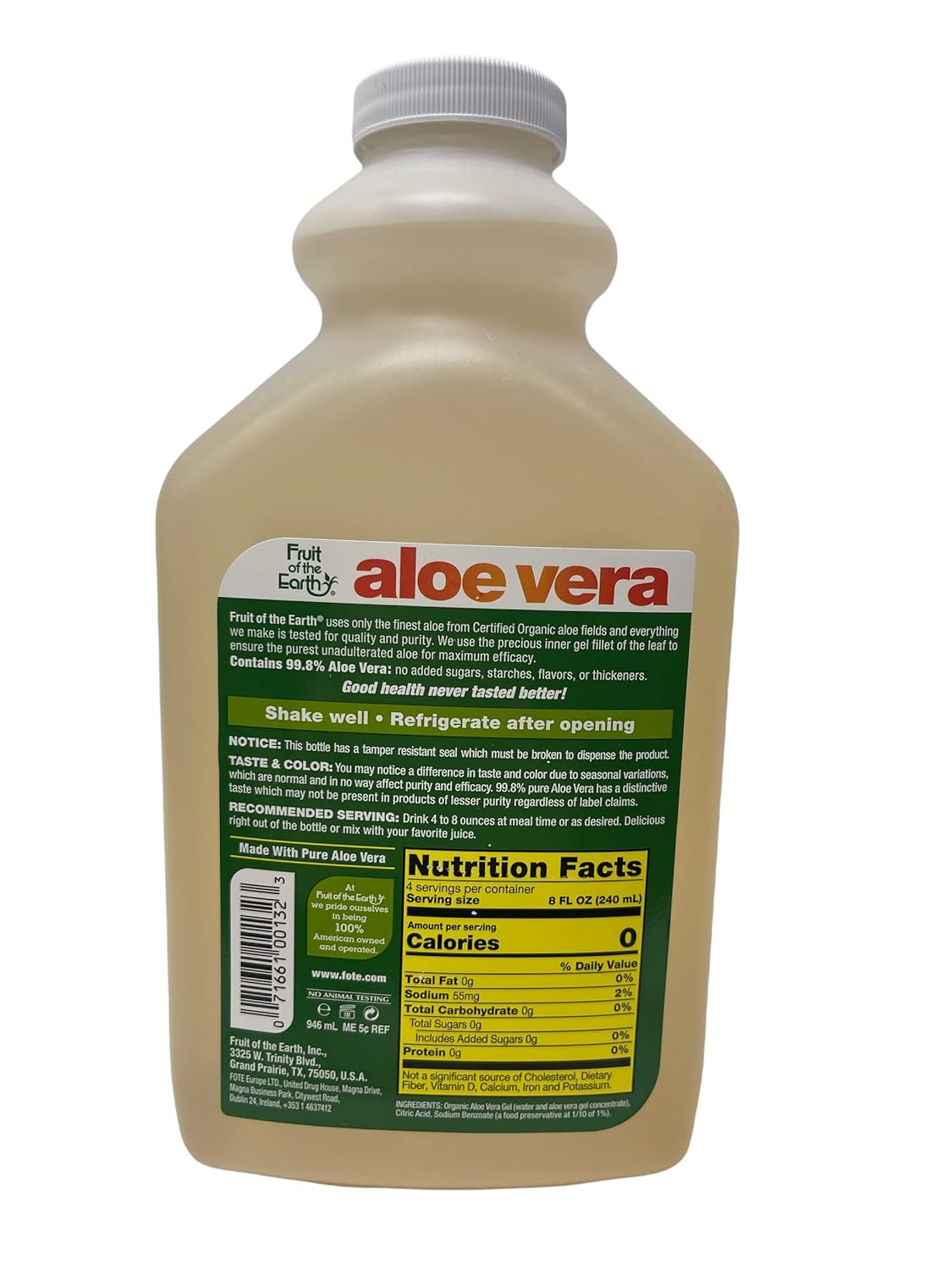 ThisNThat Aloe Vera Juice Bundle Includes: (2) Fruit of The Earth 32oz