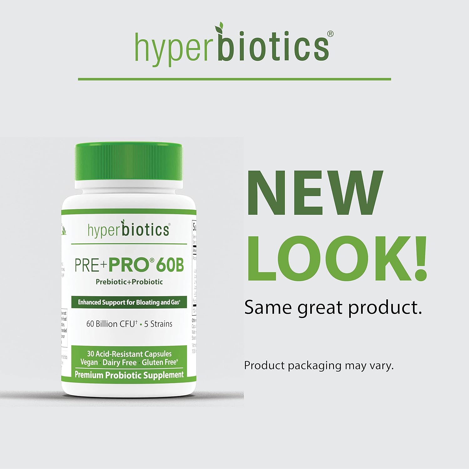 Hyperbiotics Pre Pro Vegan Probiotics + Prebiotics | 60 Bill