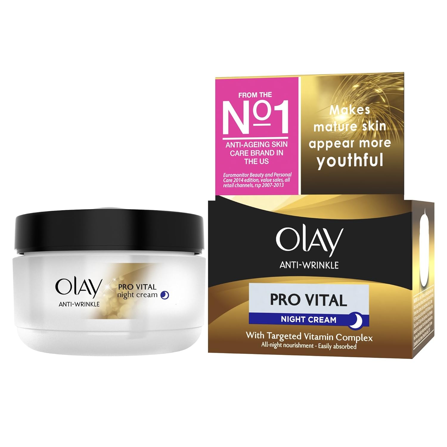 Olay Anti-Wrinkle Pro Vital Anti-Ageing Moisturiser Night Cream 50