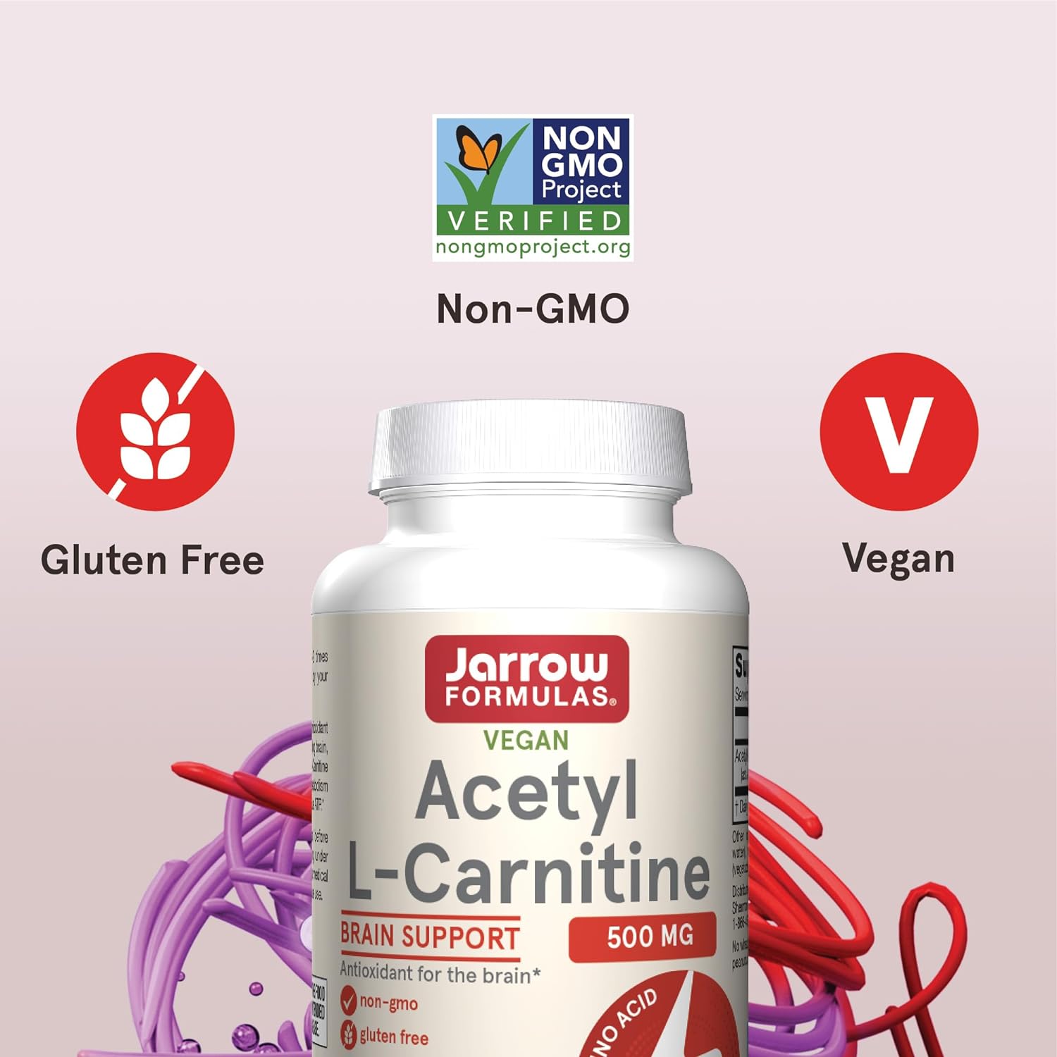 Jarrow Formulas Acetyl L-Carnitine Capsules - 500 mg - 60 Co