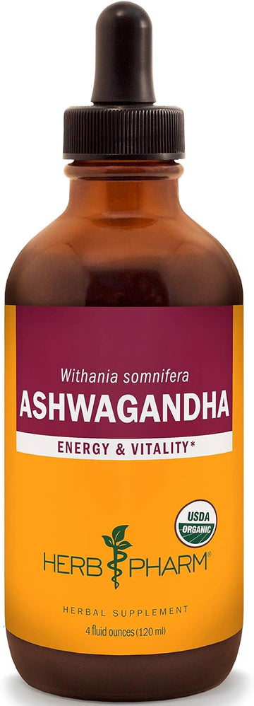 Herb Pharm Certified Organic Ashwagandha Extract for Energy and Vitali