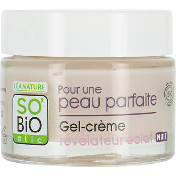 So'Bio Étic | Radiance Revealing Gel Cream | Organic Hydrating Face Moisturizer for Plumping & Anti-Aging, Normal to Combination Skin | 1.69
