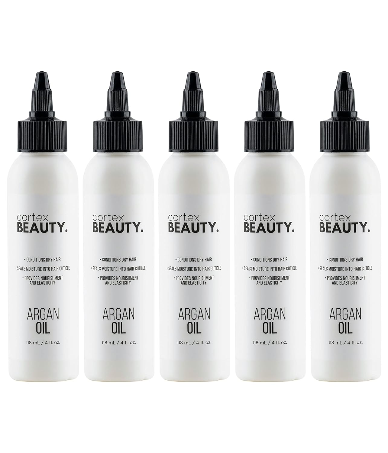 Cortex Professional Argan Oil Refill - Silky and shiny hair with Argan Oil Refill. Repair dry and damaged hair. Argan Oil Refill For Steam Hair Straighteners. Argan liquid - 5 Refill Bottles x 4
