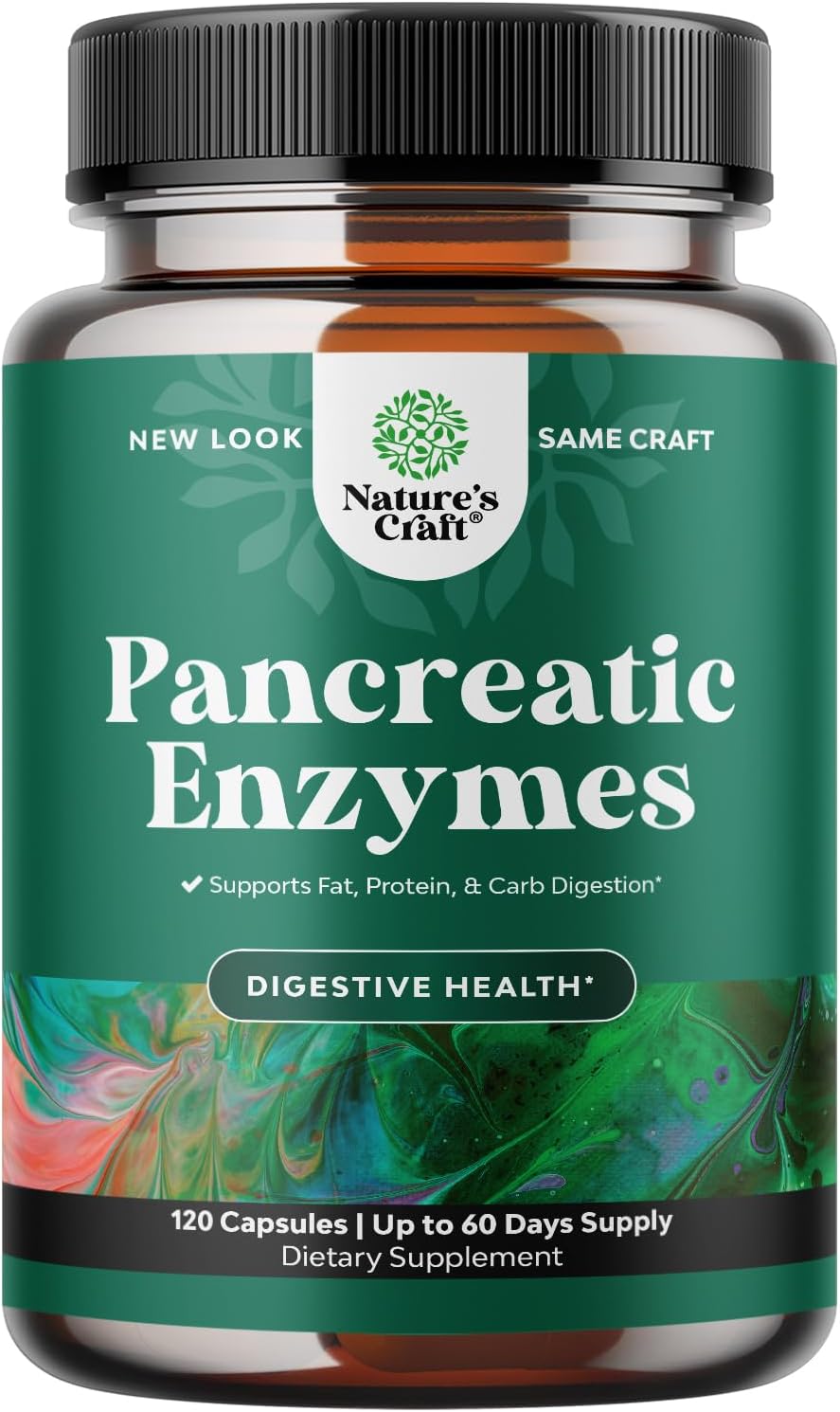 Pancreatin Digestive Enzymes For Digestive Health - Pancreatic Enzymes For Humans With Fat Carb And Protein Digestive En