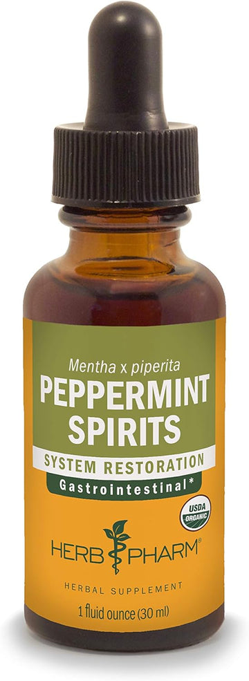 Herb Pharm Certified Organic Peppermint Spirits Liquid Extra