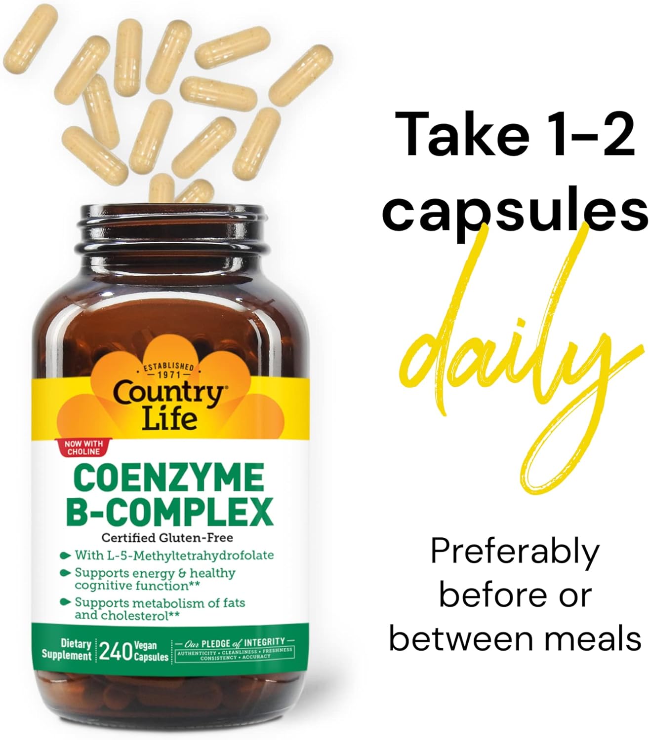 Country Life Coenzyme B Complex, 240-Count240 Count (Pack of 1)