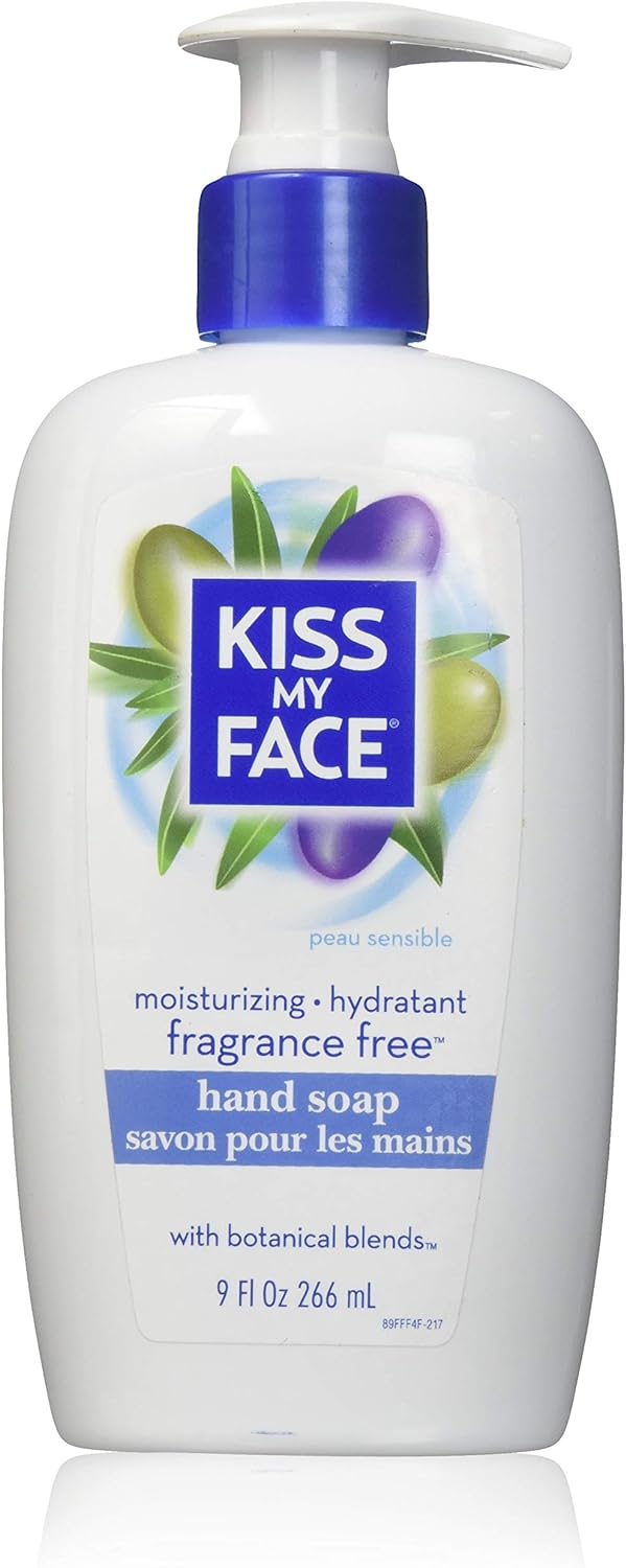 Kiss My Face Hand Soap Fragrance-Free 9 Pump (2 Pack)