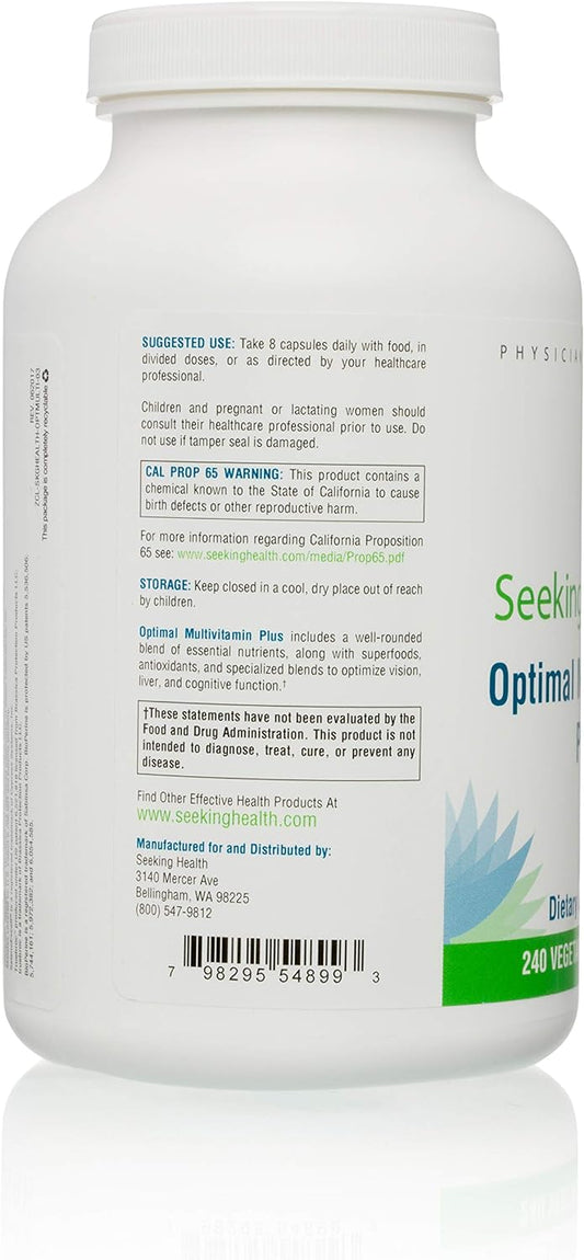 Seeking Health Optimal Multivitamin Plus, Active B Vitamins And L-5-Mt