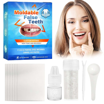 Tooth Repair Kit, Fixing The Missing and Broken Tooth Replacements, Moldable Tooth Replacements Kit, Dental Care Kit Temporary Filling Fake Teeth DIY at Home, Restoring Your Confident Smile