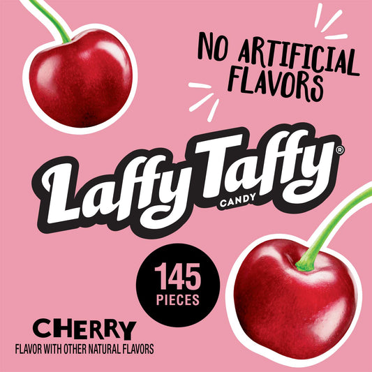 Laffy Taffy Candy Jar, Cherry, 145 Pieces