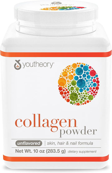 Youtheory Collagen Powder Bottle (Unflavored, 38 Servings (Pack of 1))11.5 Ounces