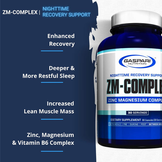 Gaspari Nutrition ZM-Complex: Nighttime Muscle Recovery and Healthy Sl