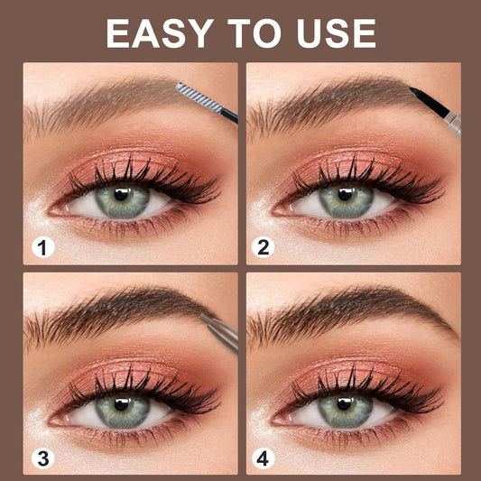 3 PCS Eyebrow Color Set Include Clear Eyebrow Gel?Eyebrow Pencil?Waterproof Eyebrow Pomade ,Long Lasting Eyebrow Makeup Kits
