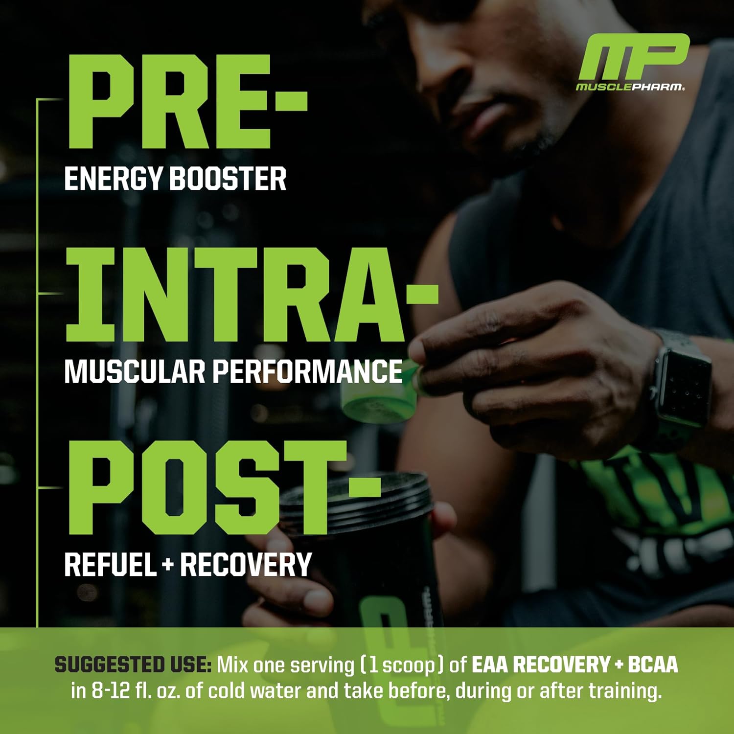 Muscle Pharm EAA Recovery + BCAAs, Post Workout Essential Amino Acids 