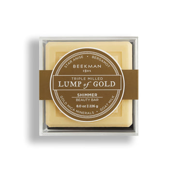 Beekman 1802 Goat Milk Soap Bar, Lump of Gold - 8  - Nourishes, Moisturizes & Adds a Sparkling Gold Finish - Good for Sensitive Skin - Cruelty Free
