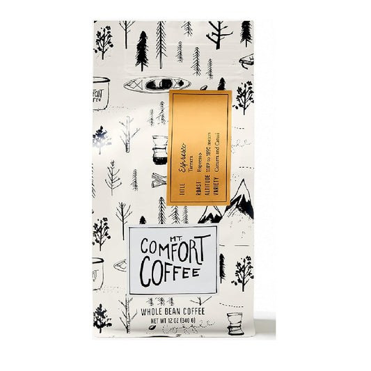 Mt. Comfort Coffee Espresso Roast & Decaf Medium Roast,  Bag, (Pack of 2) - Flavor Notes of Chocolate & Caramel - Roasted Whole Beans