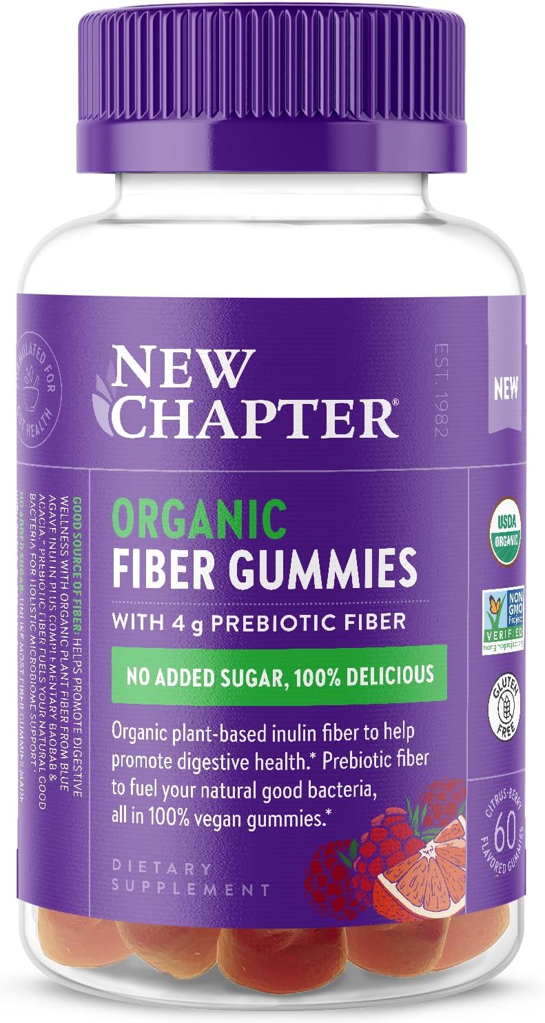 New Chapter Organic Fiber Gummies For Adults, Up To 8G Plant-Based Pre10.56 Ounces